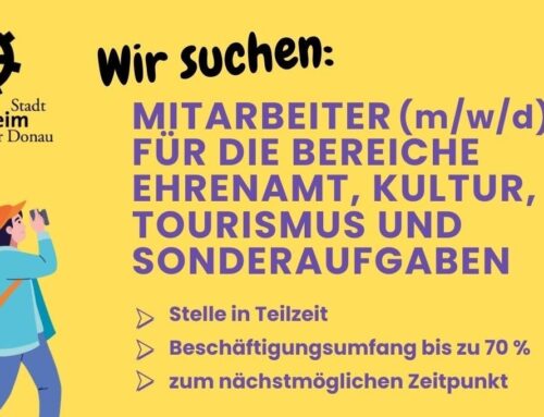 Mitarbeiter/in (m/w/d) für die Bereiche Ehrenamt, Kultur, Tourismus und Sonderaufgaben gesucht